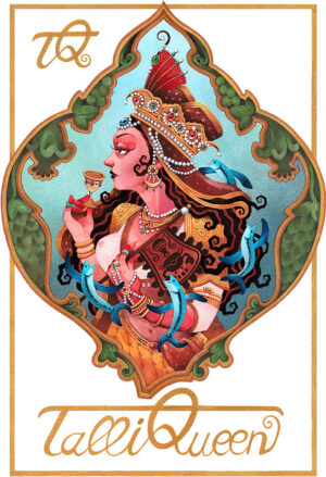 The Talli Queen illustration and logo